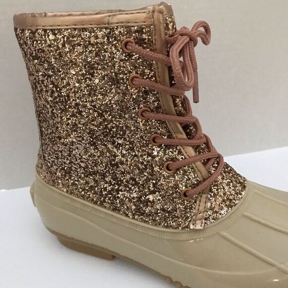 Sugar Boots Women's Size 8 Rose Gold Shearling Lined Duck Boots NIB - Picture 10 of 14